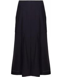 Ferragamo - Gonna Midi A Vita Alta - Lyst