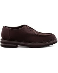 Green George - Apron-Toe Suede Derby Shoes - Lyst