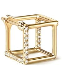 Shihara - Diamond Square Earring 7 (02) - Lyst