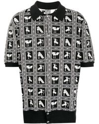 4SDESIGNS - Pixelated-print Polo Shirt - Lyst