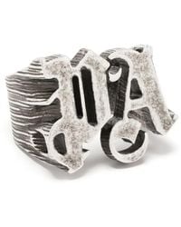 Palm Angels - Logo-Lettering Enamel-Detail Ring - Lyst