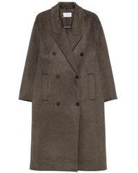 The Dynamis Studio - Double-Breasted Peak-Lapel Coat - Lyst