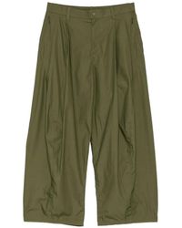 CROQUIS - Curved-Leg Poplin Trousers - Lyst