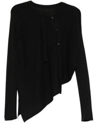 Y's Yohji Yamamoto - Asymmetric-Hem Cardigan - Lyst