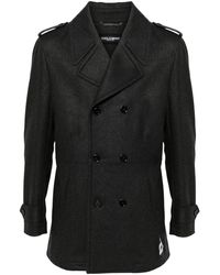 Dolce & Gabbana - Wool Blend Caban Coat - Lyst