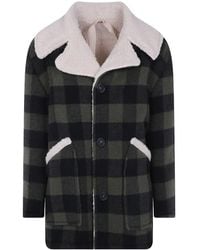 N°21 - Check-Pattern Fleece-Trim Jacket - Lyst