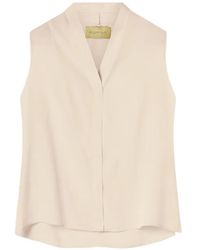 Momoní - Kiri Pleated V-Neck Top - Lyst