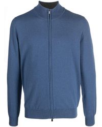 Corneliani - Ribbed-knit Zip-up Sweater - Lyst