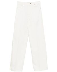A.M.G - Zip-Detail Cotton Trousers - Lyst
