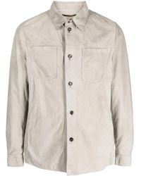 Moorer - Leren Shirtjack - Lyst