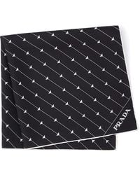 Prada - Foulard A Righe - Lyst