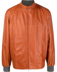 Brunello Cucinelli - Veste En Cuir À Fermeture Zippée - Lyst
