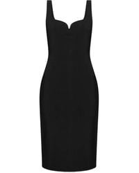 Versace - Abito Midi Con Scollo A Cuore - Lyst