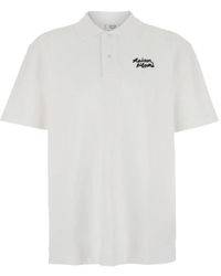 Maison Kitsuné - Logo-Embroidered Piqué Polo Shirt - Lyst