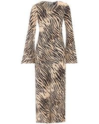 RIXO London - Amal Tiger-Pattern Maxi Dress - Lyst