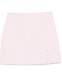 ROWEN ROSE - Striped Mini Skirt - Lyst