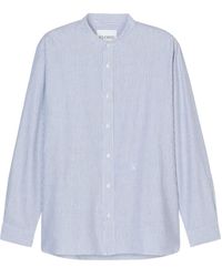 Closed - Camicia A Righe Con Colletto Alla Coreana - Lyst
