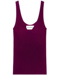 Bompard - Geribbelde Tanktop Met V-Hals - Lyst