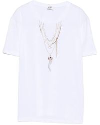 Liu Jo - Graphic-Print Rhinestone-Embellished T-Shirt - Lyst