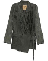 Uma Wang - Damask-Pattern Wrap Jacket - Lyst
