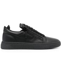Giuseppe Zanotti - Side-Zip Leather Low-Top Sneakers - Lyst
