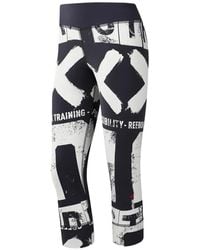 Reebok - Rcf Crossfit Boldface Cropped Leggings - Lyst