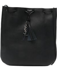 Saint Laurent - Medium Jean Flat Tassel-Charm Shoulder Bag - Lyst