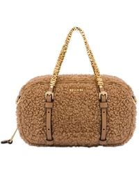 Moschino - Logo-Lettering Fleece Tote Bag - Lyst