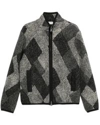 Moncler - Argyle-Check-Pattern Zip-Up Jacket - Lyst