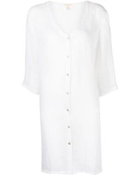 Eileen Fisher - V-neck Button-up Shirt - Lyst