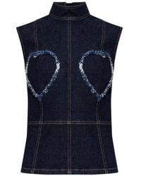 Moschino - Stretch Denim Top - Lyst