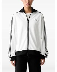 adidas - Logo-Embroidered Striped-Sleeve Track Jacket - Lyst