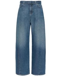 Weekend by Maxmara - Madia Belted Wide-Leg Jeans - Lyst