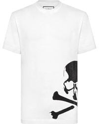 Philipp Plein - Skull-Print Cotton T-Shirt - Lyst