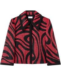 PUCCI - Printed Raffia Net Jacket - Lyst
