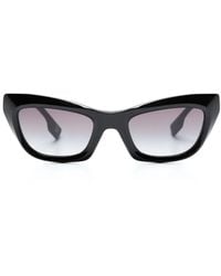 Burberry - Cat-Eye-Sonnenbrille Mit Logo-Schild - Lyst