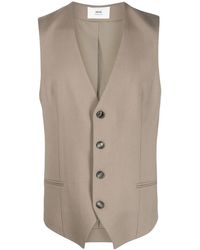 Ami Paris - V-Neck Virgin Wool Waistcoat - Lyst