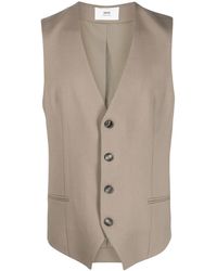 Ami Paris - V-Neck Virgin Wool Waistcoat - Lyst