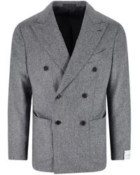 Caruso - Double-Breasted Wool Jacket - Lyst