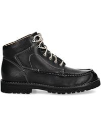 Fracap - Stitch Detail Lace-Up Boots - Lyst
