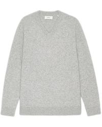 Les Deux - Jersey De Melange Con Cuello En V - Lyst