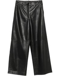 P.A.R.O.S.H. - Wide-Leg Leather Trousers - Lyst