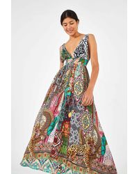 farm rio pink banana maxi dress
