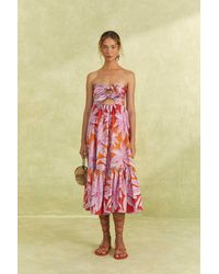 FARM Rio Coconut Tree Richelieu Midi Dress in Green | Lyst