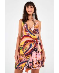 farm rio tea rose wrap dress