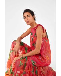 farm rio pink banana maxi dress