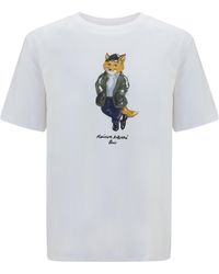 Maison Kitsuné - Weekend Fox Cotton T-Shirt - Lyst