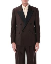 Lardini - Soirée Wool Double-Breasted Smoking Jacket - Lyst