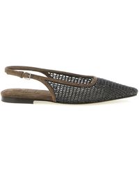 Brunello Cucinelli - 'Precious Net Embroidery' Slingback - Lyst