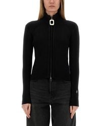 JW Anderson - Fitted Cardigan With Zipper - Lyst